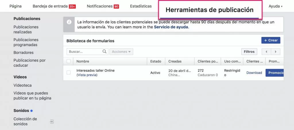Herramientas de publicación_Facebook Ads